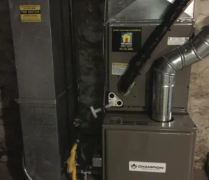 A recently-serviced heating and cooling system by Top Notch Heating, Cooling & Plumbing.