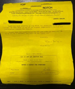 A Top Notch Heating, Cooling & Plumbing statement.