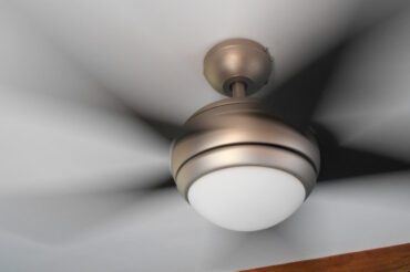 ceiling fan spinning