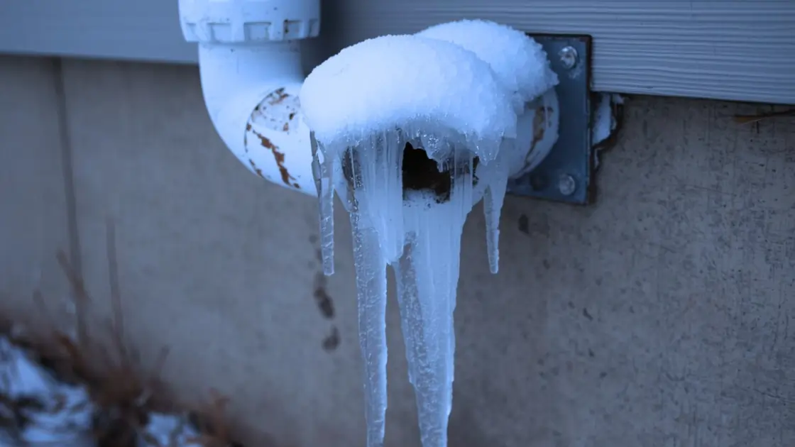 frozen not cleared PVC exhaust exterior pipe winter storm 2026 Top Notch Heating Cooling and Plumbing Kansas City