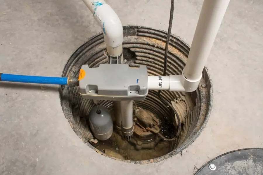 A backup sump pump by Top Notch Heating, Cooling & Plumbing.