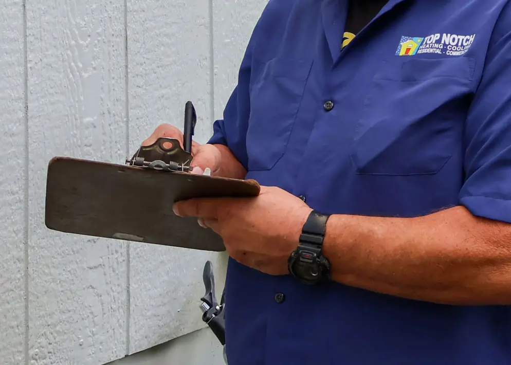 Top Notch Heating, Cooling & Plumbing preventative maintenance safety check