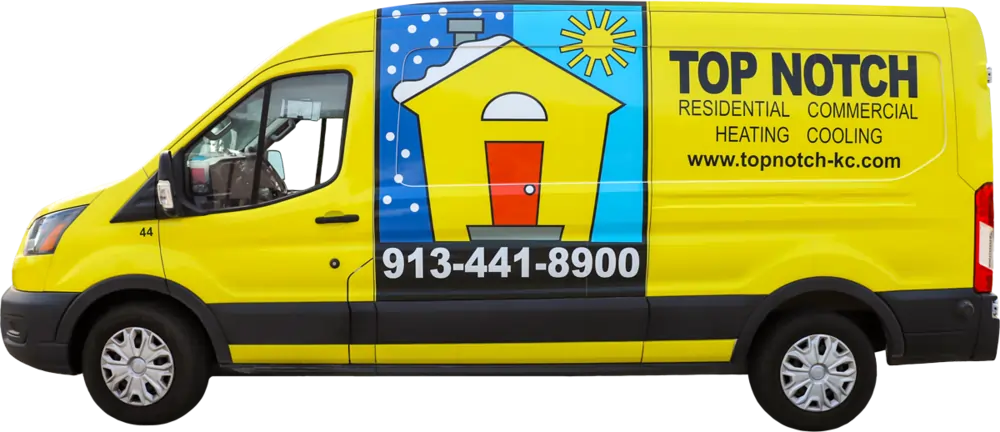 Top Notch Heating, Cooling & Plumbing van