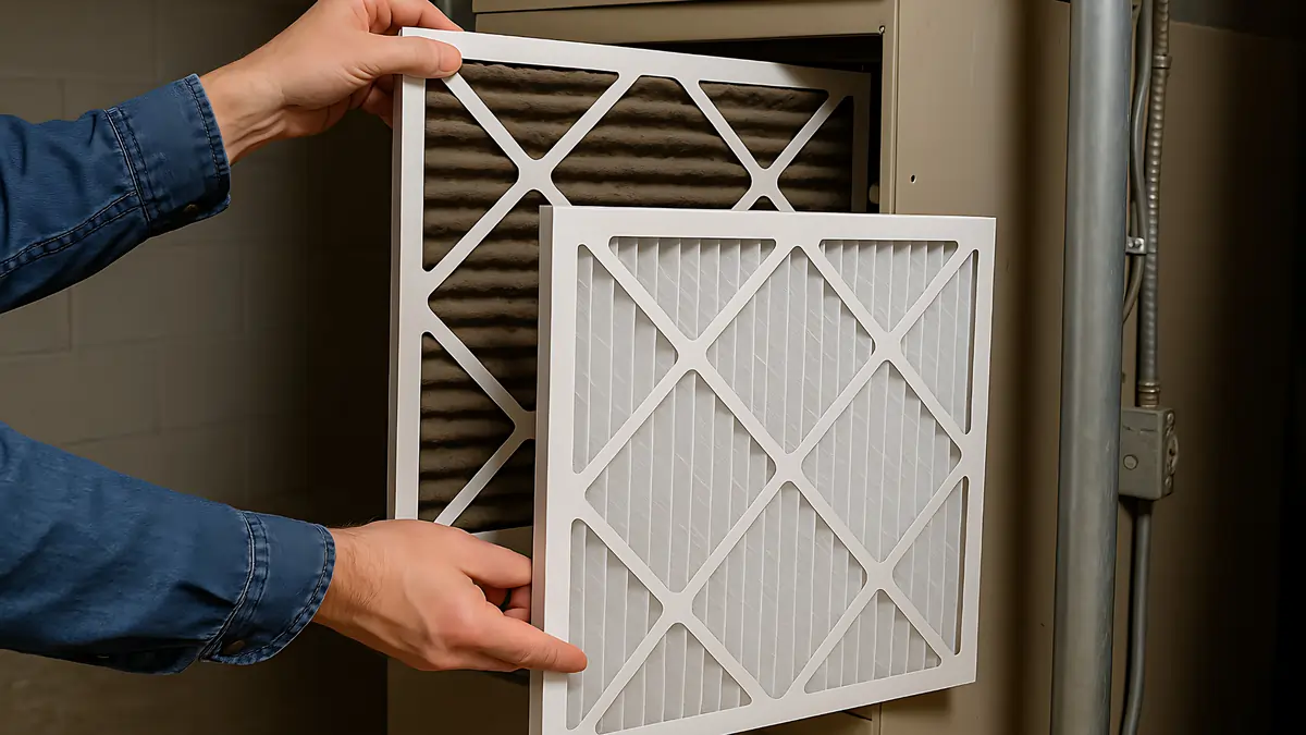 dirty vs clean HVAC air filter Top Notch Heating Cooling Plumbing