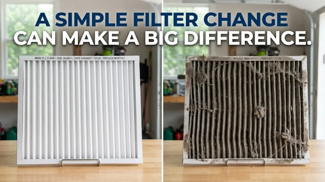 clean vs dirty HVAC air filter Top Notch Heating Cooling Plumbing